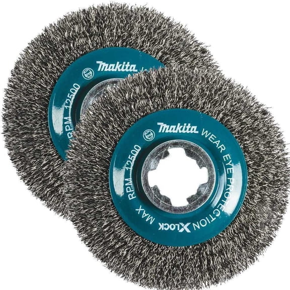 P.T.S. Steel Crimped Wire Wheel Brush X-Lock Style - 4-1/2 In - Wire Brush Wheel 4 1 2