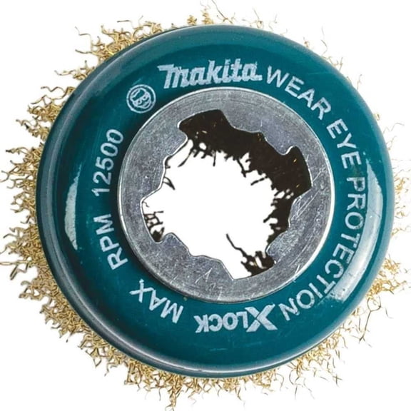 P.T.S. X-Lock 3" Coated Steel Crimped Wire Cup Brush - 3 Inch Crimp Wire Cup Wheel Brush