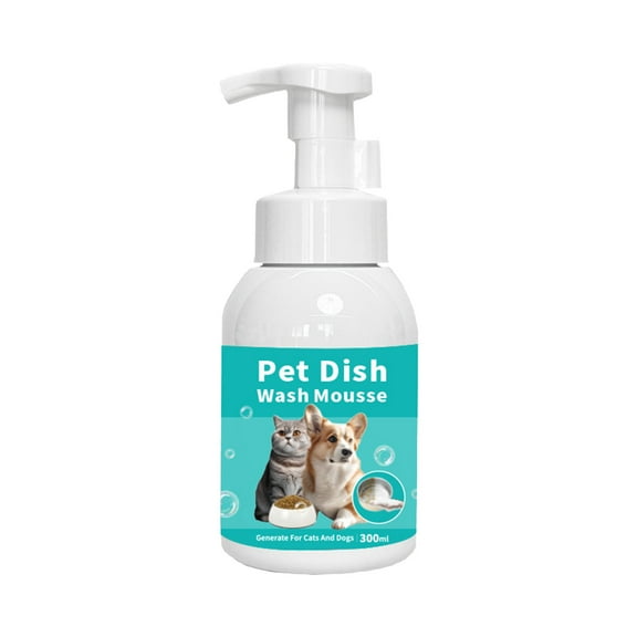Pet Bowl Cleaner Degreaser For Cats Dog Food Containers 300Ml With Pump Head Safe Effective,300ml