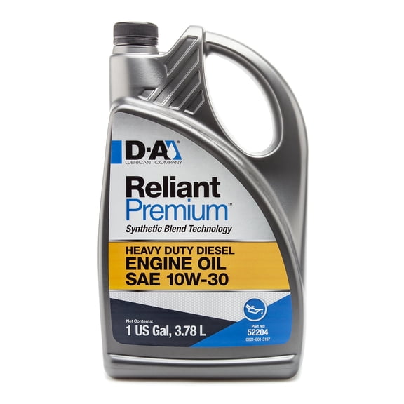 D-A LUBRICANT COMPANY 52204, Reliant Premium Diesel Engine Oil SAE 10W-30, 1 Gallon (4 Pack)