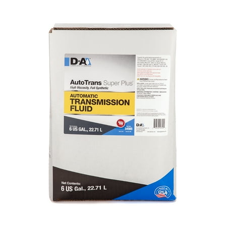 D-A LUBRICANT COMPANY 54565, Autotrans Super Plus Full Synthetic Automatic Transmission Fluid (ATF), 6 Gallon