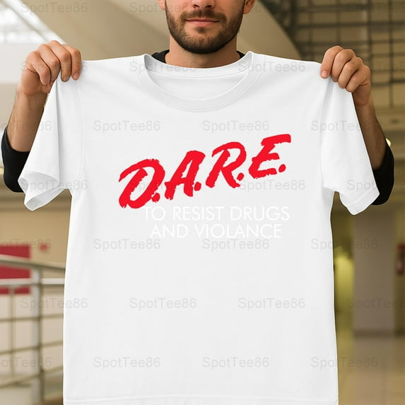 D.A.R.E. Retro 90s Vintage Inspired Nostalgic Old School Graphic V70441 Unisex T-Shirt, Up to Size 5XL