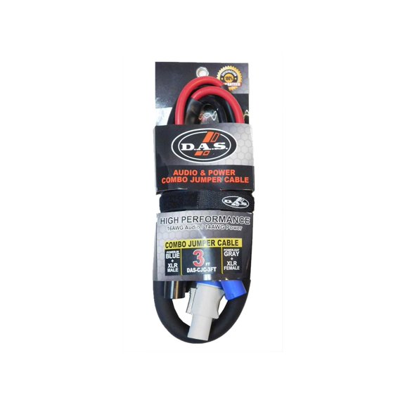 D.A.S. Audio Combo Jumper Cable / 14 AWG Pwr + 16 AWG Audio (3 FT)
