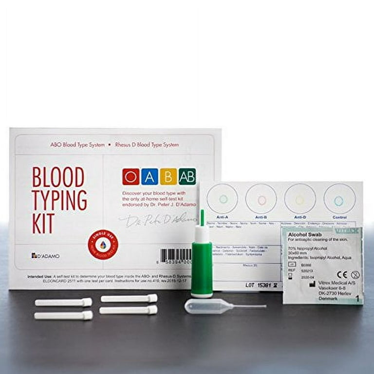 D'Adamo Personalized Nutrition Home Blood Type Testing Kit