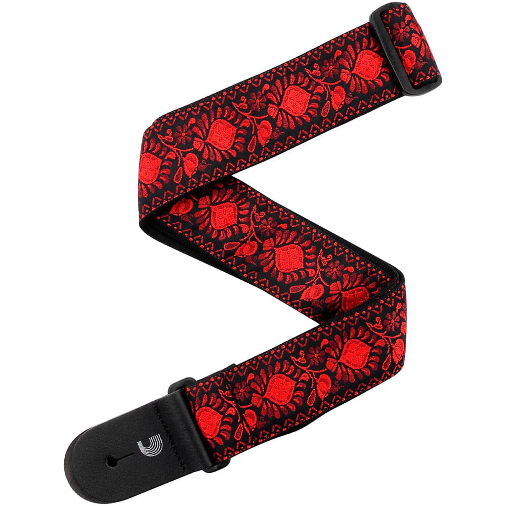 D'Addario 2" Woven Guitar Strap, Monterey 2 Dark Red