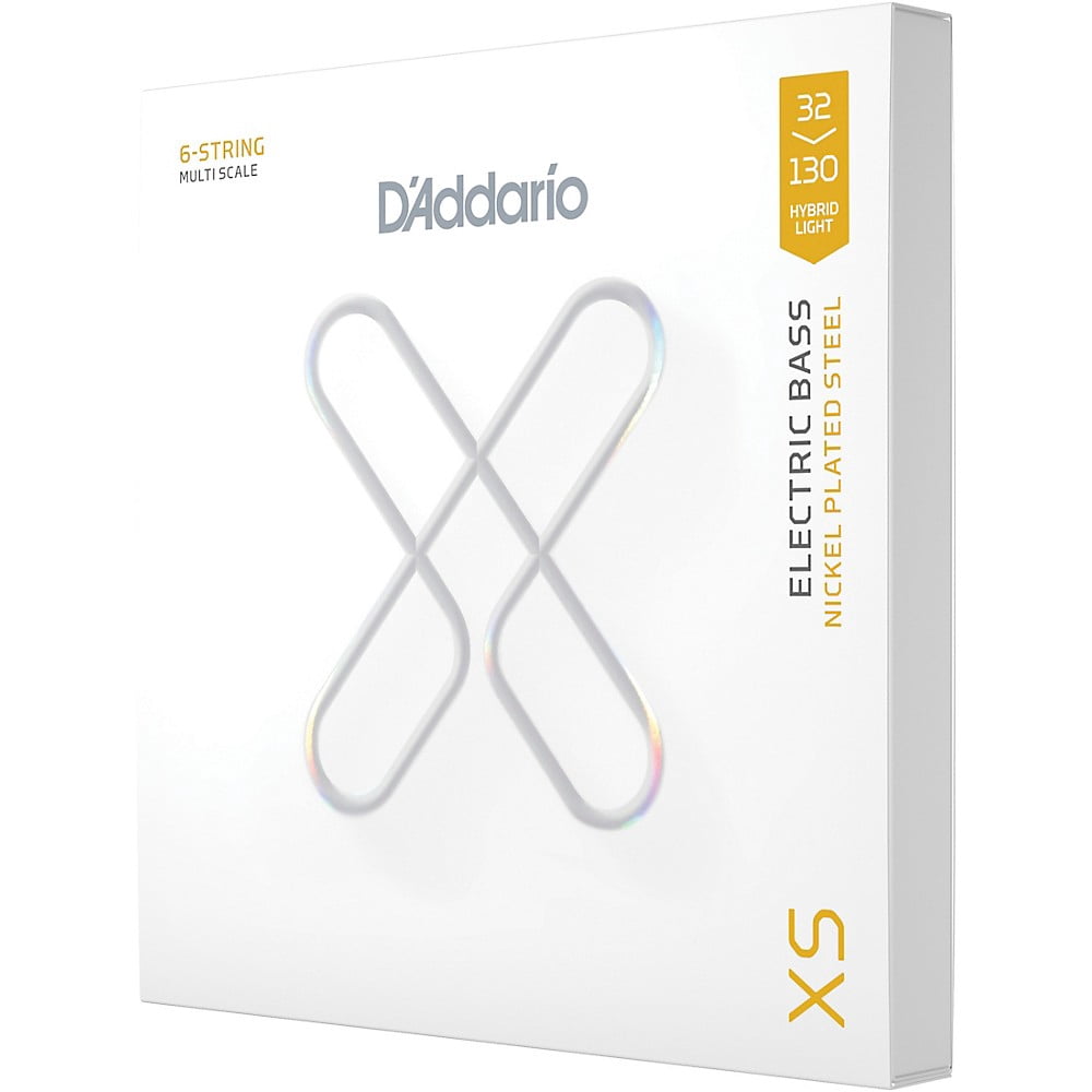 D'Addario XS Nickel Bass Electric Bass Guitar Strings - Hybrid Light (32-130)