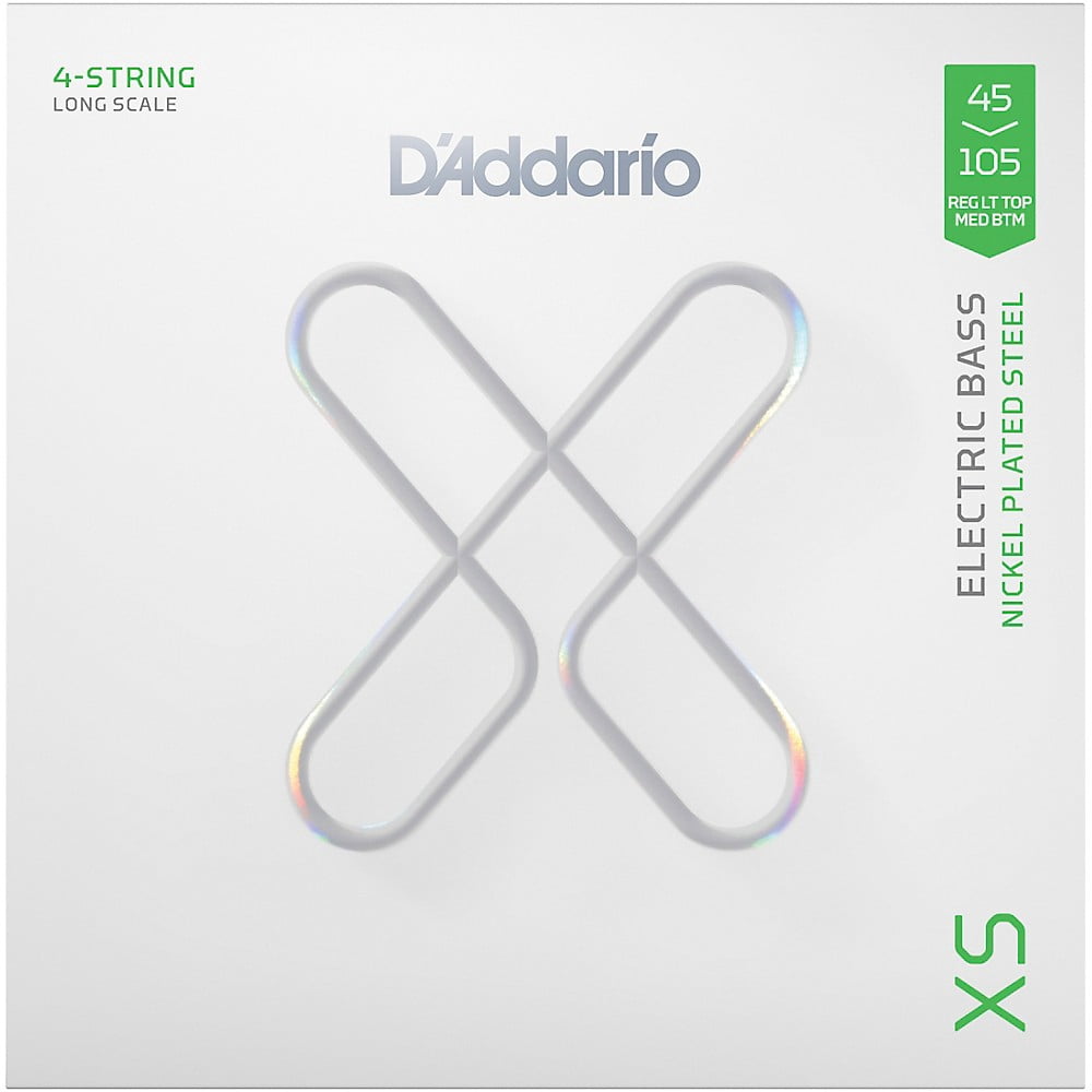D'Addario 45-105 Light Top Medium Bottom, Long Scale Coated Bass Strings
