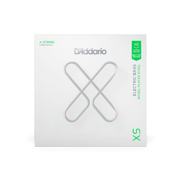 D'Addario 45-105 Light Top Medium Bottom, Long Scale Coated Bass Strings