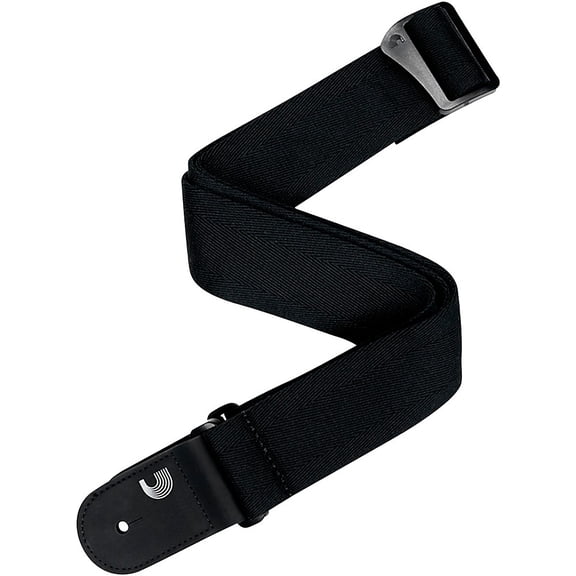 D'Addario 50MM Recycled Basic Guitar Strap Black