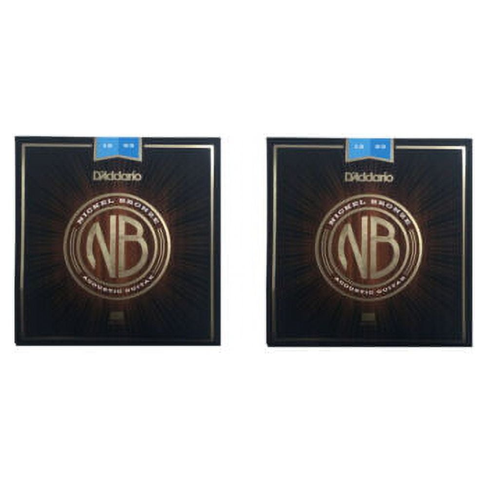D'Addario Acoustic Guitar Strings 2 Pack Nickel Bronze Light 12-53