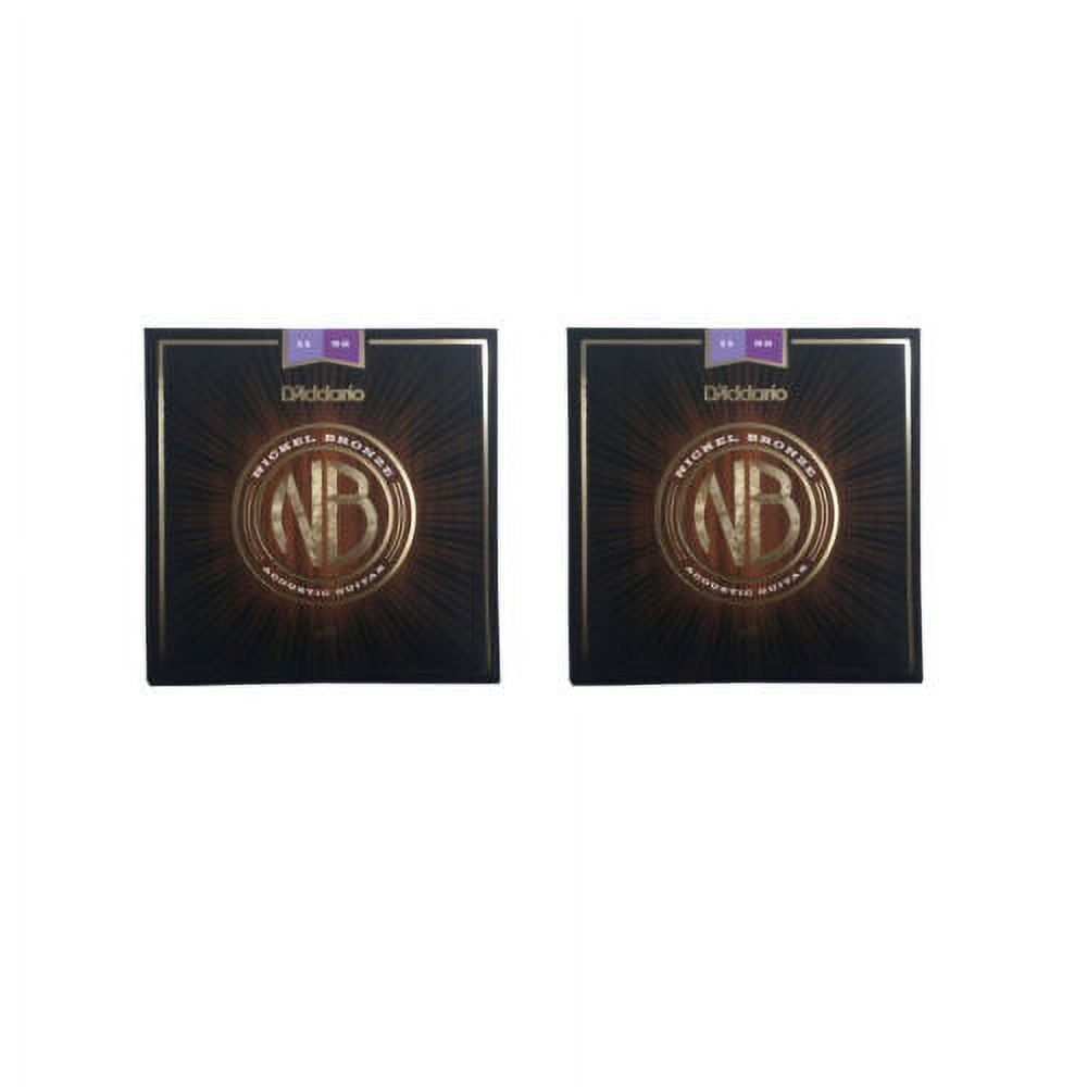 D'Addario Acoustic Guitar Strings 2 Packs Nickel Bronze  11-52