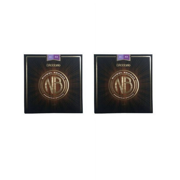 D'Addario Acoustic Guitar Strings 2 Packs Nickel Bronze 11-52