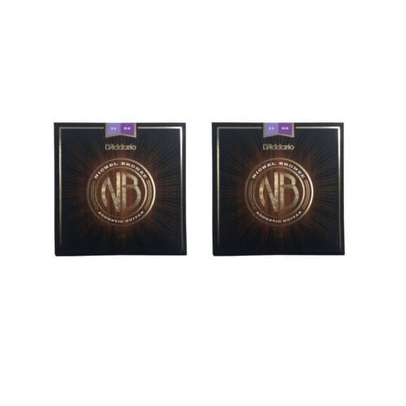 D'Addario Acoustic Guitar Strings 2 Packs Nickel Bronze 11-52