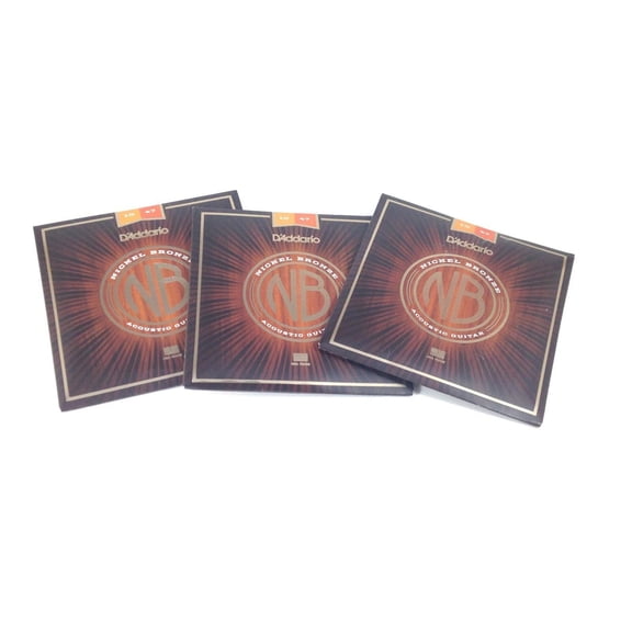 D'Addario Acoustic Guitar Strings 3 Pack Nickel Bronze 10-47
