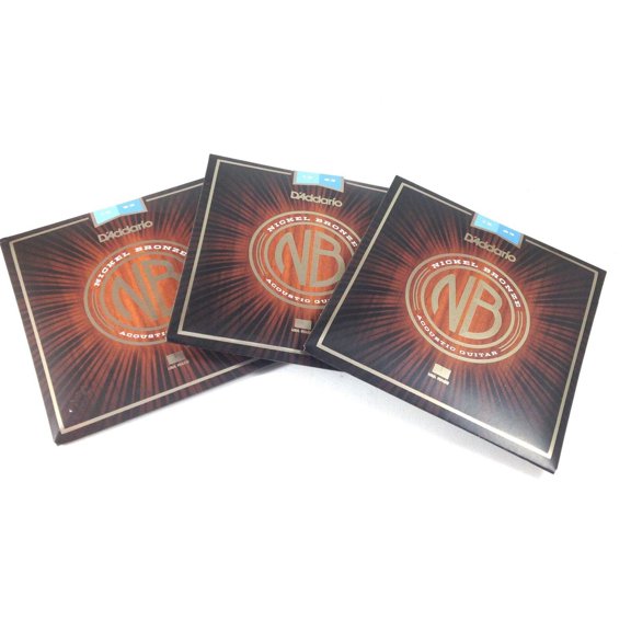 D'Addario NB1253 Light Tuning .012-.053 Guitar Strings 3 Sets