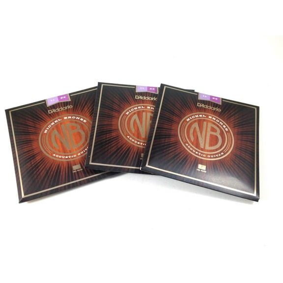 D'Addario Acoustic Guitar Strings 3 Packs Nickel Bronze  11-52