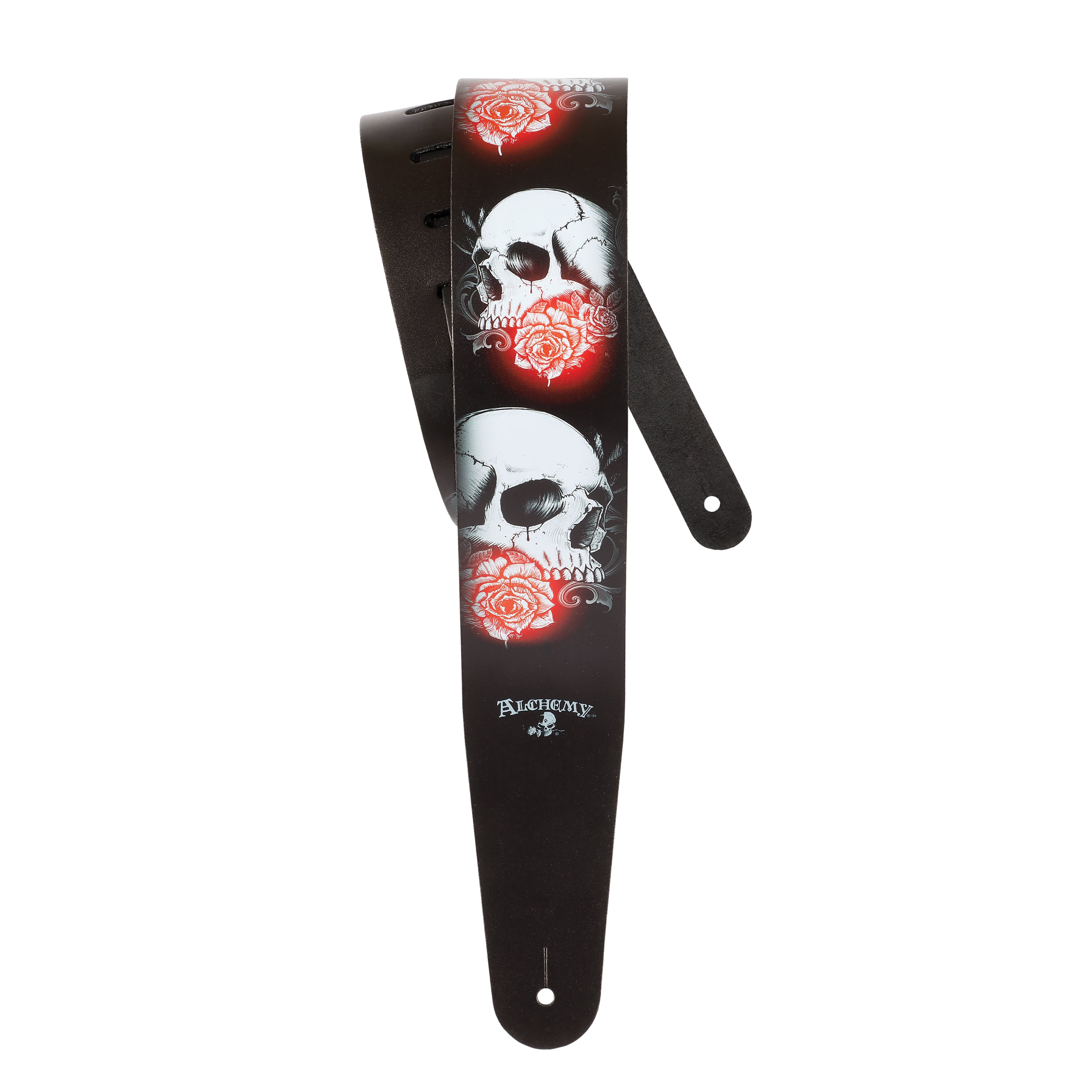 D'Addario Alchemy Leather Guitar Strap, Luminous Rose