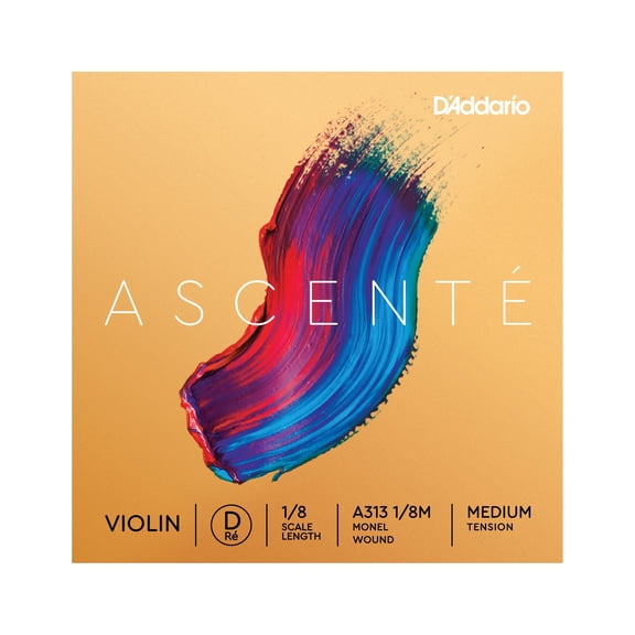 D'Addario Ascent Violin D String, 1/8 Scale, Medium Tension