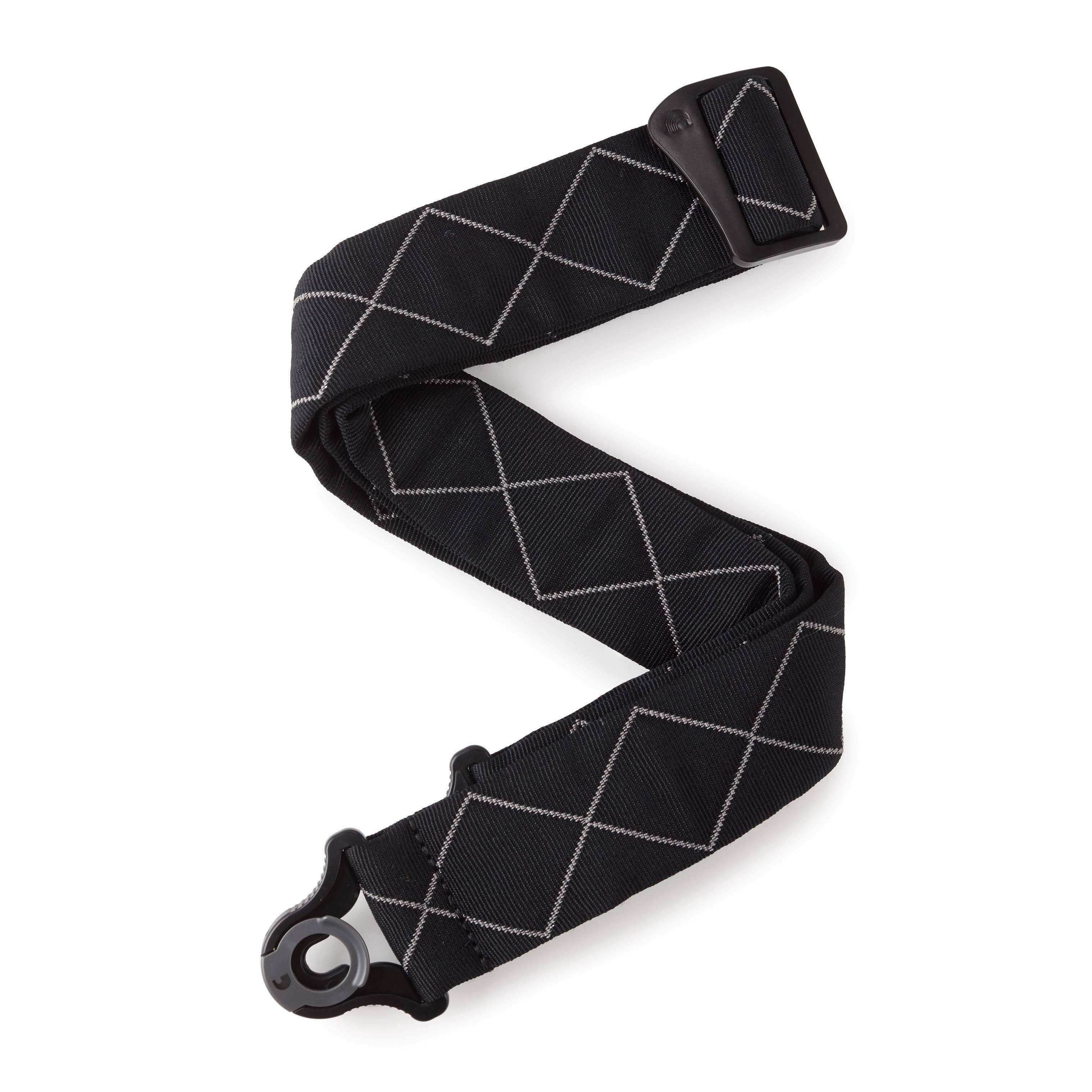 Auto Lock Padded Guitar Strap, Black Diamond