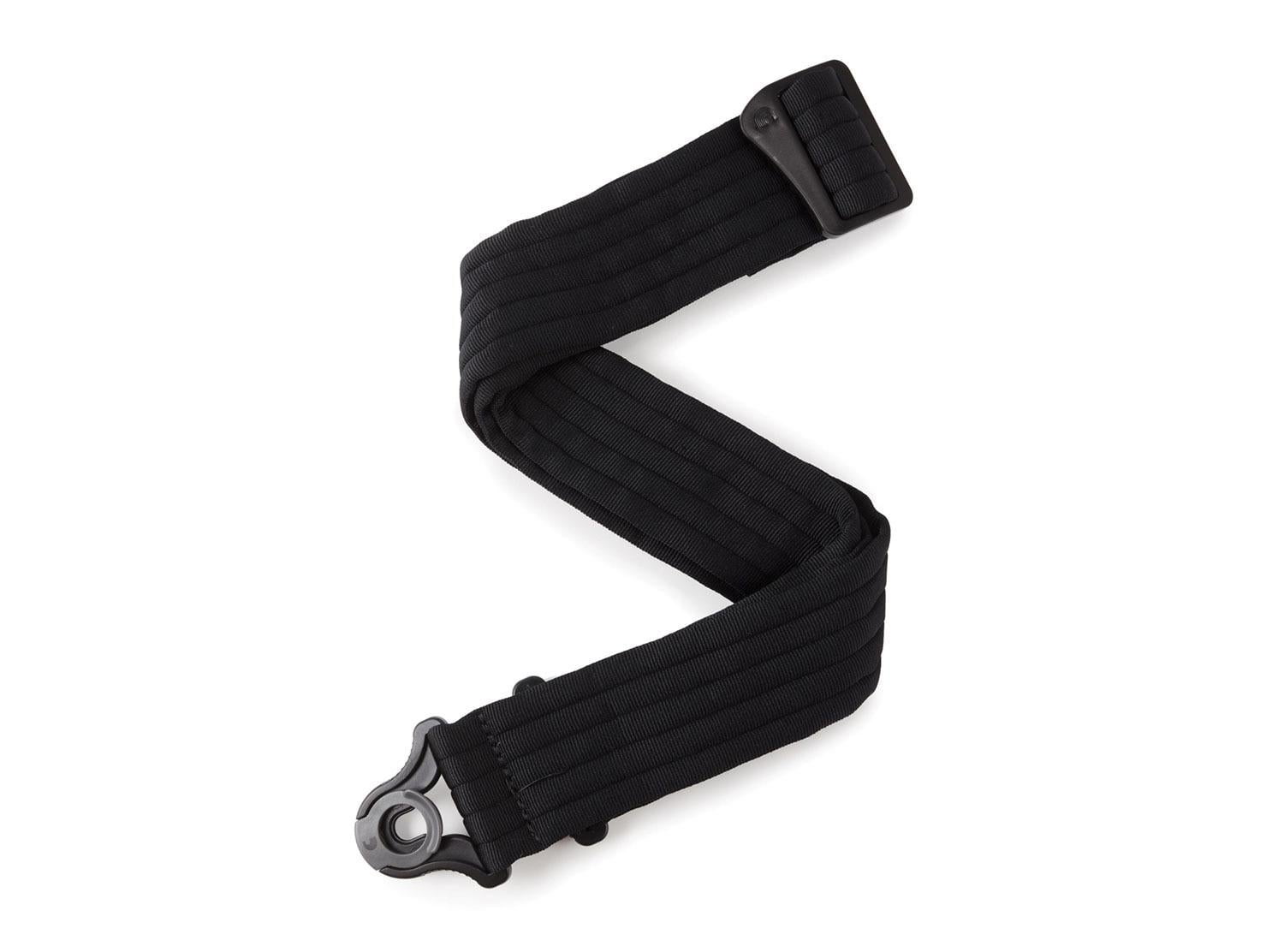 D'Addario Auto Lock Guitar Strap, Black Padded Stripes