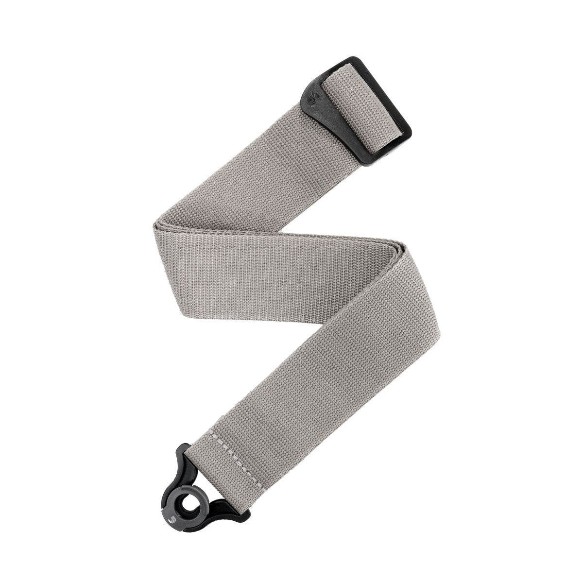 D'Addario Auto Lock Guitar Strap | Polypro | Silver