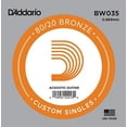 thumbnail image 1 of D'Addario BW035 Bronze Wound Acoustic Guitar Single String, .035, 1 of 1