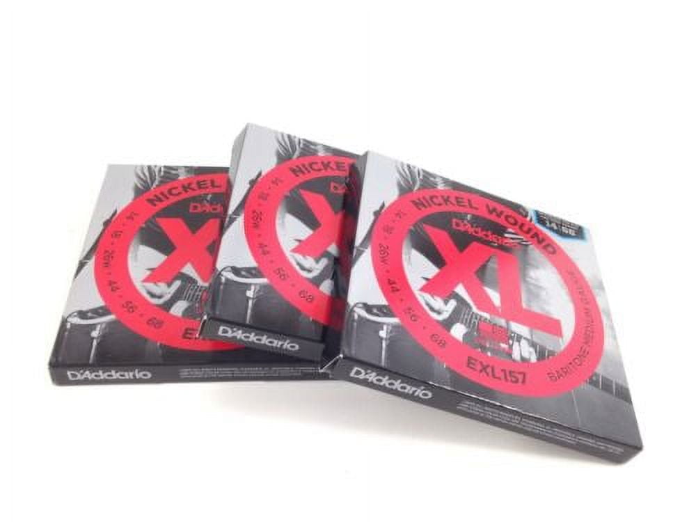 D'Addario Baritone Electric Guitar Strings EXL157 3 SETS Medium