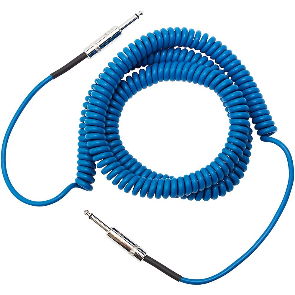 D'Addario Coiled Instrument Cable 30 ft. Blue