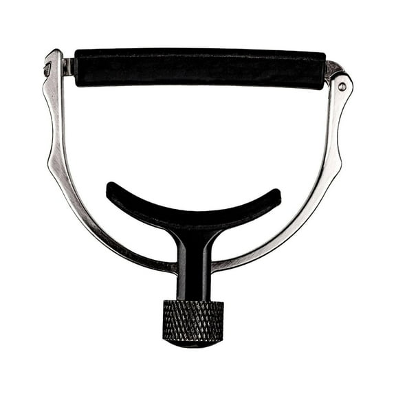 D'Addario Stainless Steel Cradle Capo Adjustable Tension with Adjustable Micrometer for Acoustic and Electric Guitars