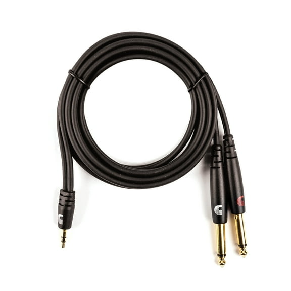 D'Addario Custom Series 1/8 to Dual 1/4 Audio 6 ft Cables