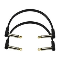 D'Addario Right Angle to Right Angle Flat Patch Cable 2-Pack 6 in.