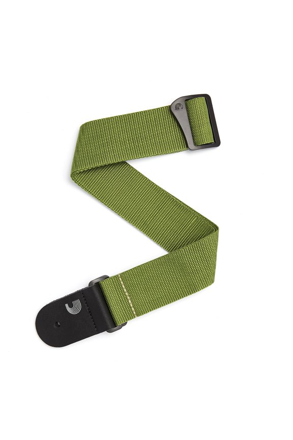 D'Addario D'Addario Guitar Strap Poly-Pro Guitar Strap Leather End PWS107 Green