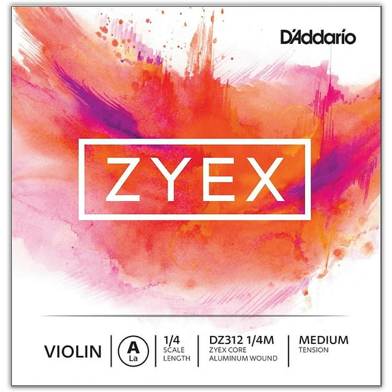D'Addario D'Addario Violin Rose String Zyex A Line DZ312 1 / 4M Medium Tension