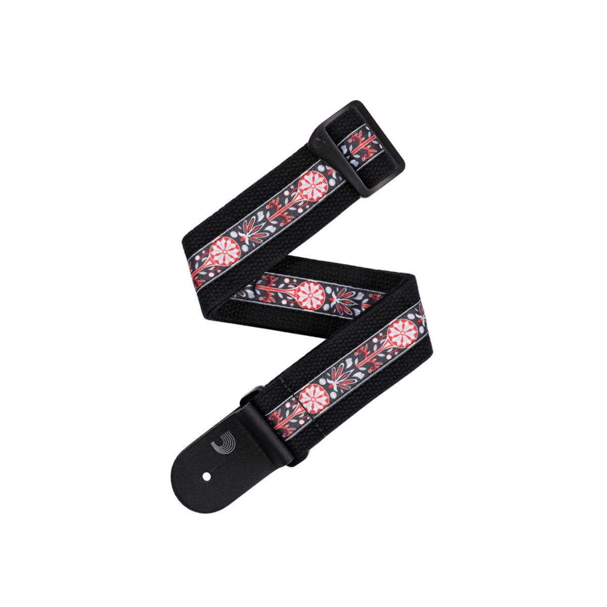D'Addario Deluxe Cotton Guitar Strap, Black