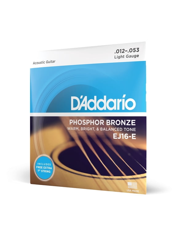 EJ16 12-53 Phosphor Bronze Extra E String for Acoustic Guitar, Light
