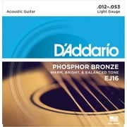D'Addario EJ16 Phosphor Bronze Acoustic Guitar Strings, Light, 12-53