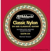 D'Addario EJ27N 3/4 Student Nylon Fractional Classical Guitar Strings, Normal Tension