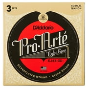 DAddario EJ45-3D Pro-Arte Nylon Classical Guitar Strings, Normal Tension, 3 Sets