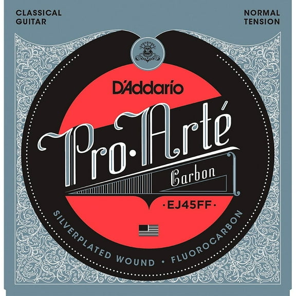 D'Addario EJ45FF Pro-Arté Carbon Classical Guitar Strings, Dynacore Basses, Normal Tension