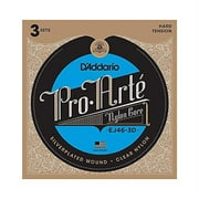 DAddario EJ46-3D Pro-Arte Nylon Classical Guitar Strings, Hard Tension, 3 Sets