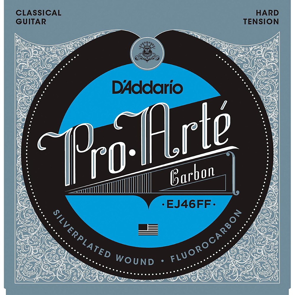 D'Addario EJ46FF Pro-Arté Carbon Classical Guitar Strings, Dynacore Basses, Hard Tension