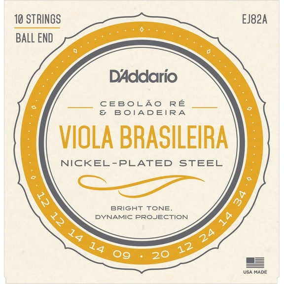 D'Addario EJ82A Nickel Plated Acoustic Guitar Strings, Medium