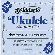 DAddario EJ87T Titanium Ukulele Strings, Tenor