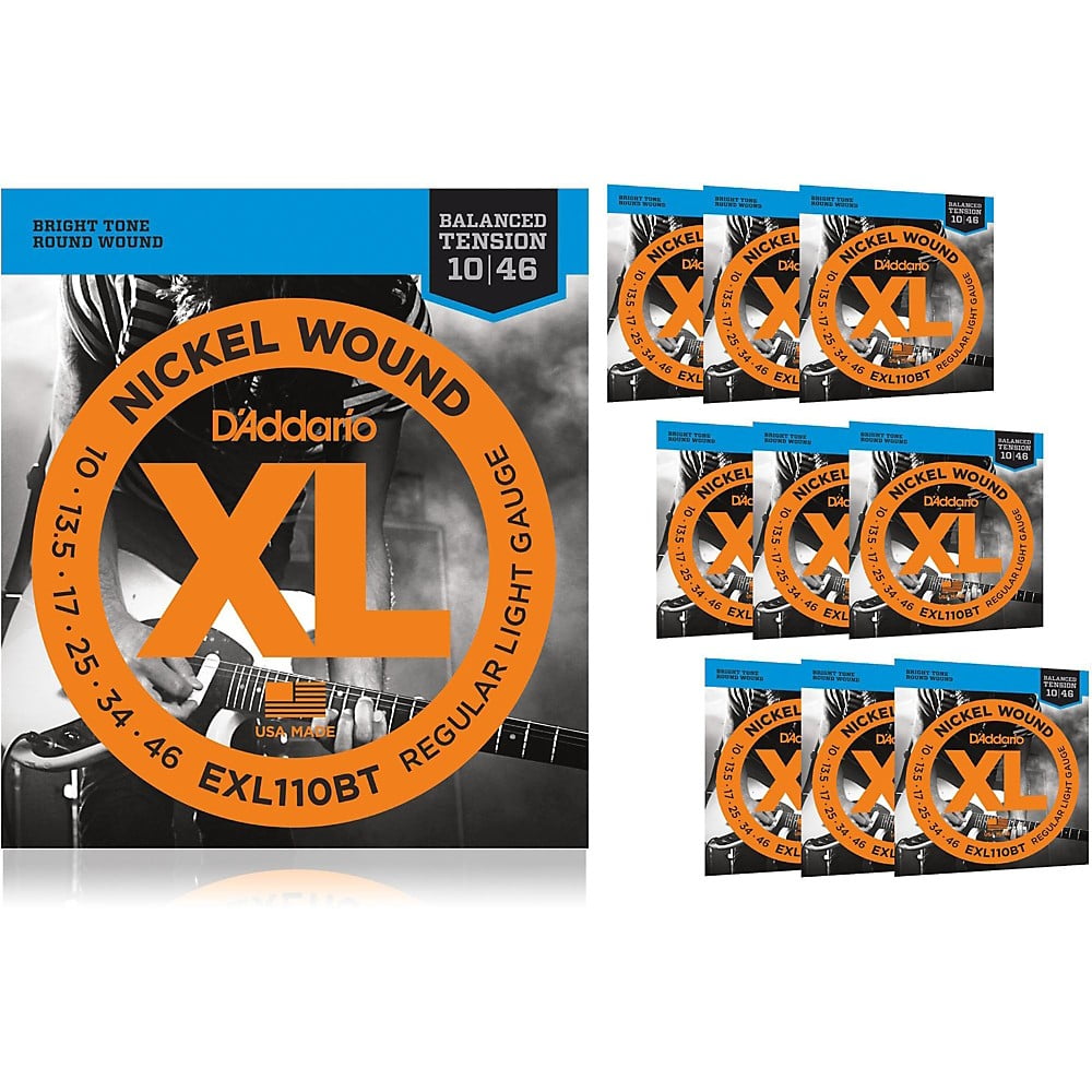 D'Addario EXL110BT Balanced Tension Lite Electric Guitar Strings 10-Pack