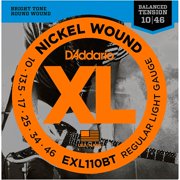DAddario EXL110BT Nickel Wound Electric Guitar Strings, Balanced Tension Regular Light, 10-46