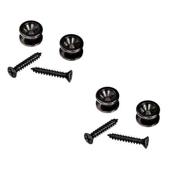 D'Addario End Pin Replacement Solid Brass Black 2 Pack