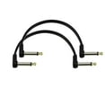 thumbnail image 1 of D'Addario Offset Right Angle to Right Angle Flat Patch Cables 2-Pack 6 in. Black, 1 of 3