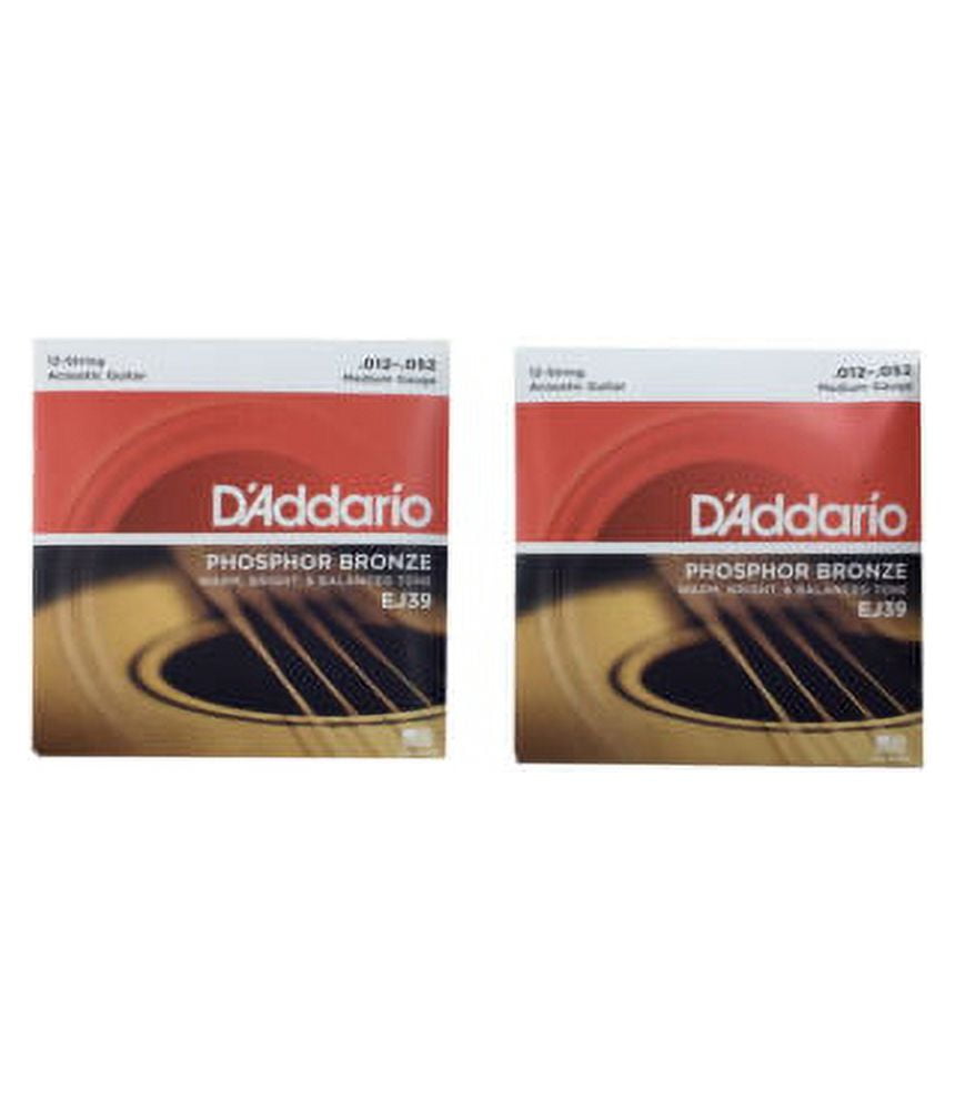 D'Addario Guitar Strings 2-Pack 12 String 12-52 Phosphor Bronze