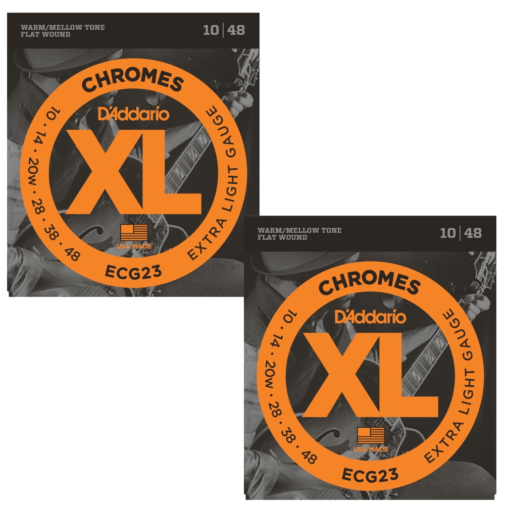 D'Addario Guitar Strings  2 Pack  ECG23  Chromes Light  Electric