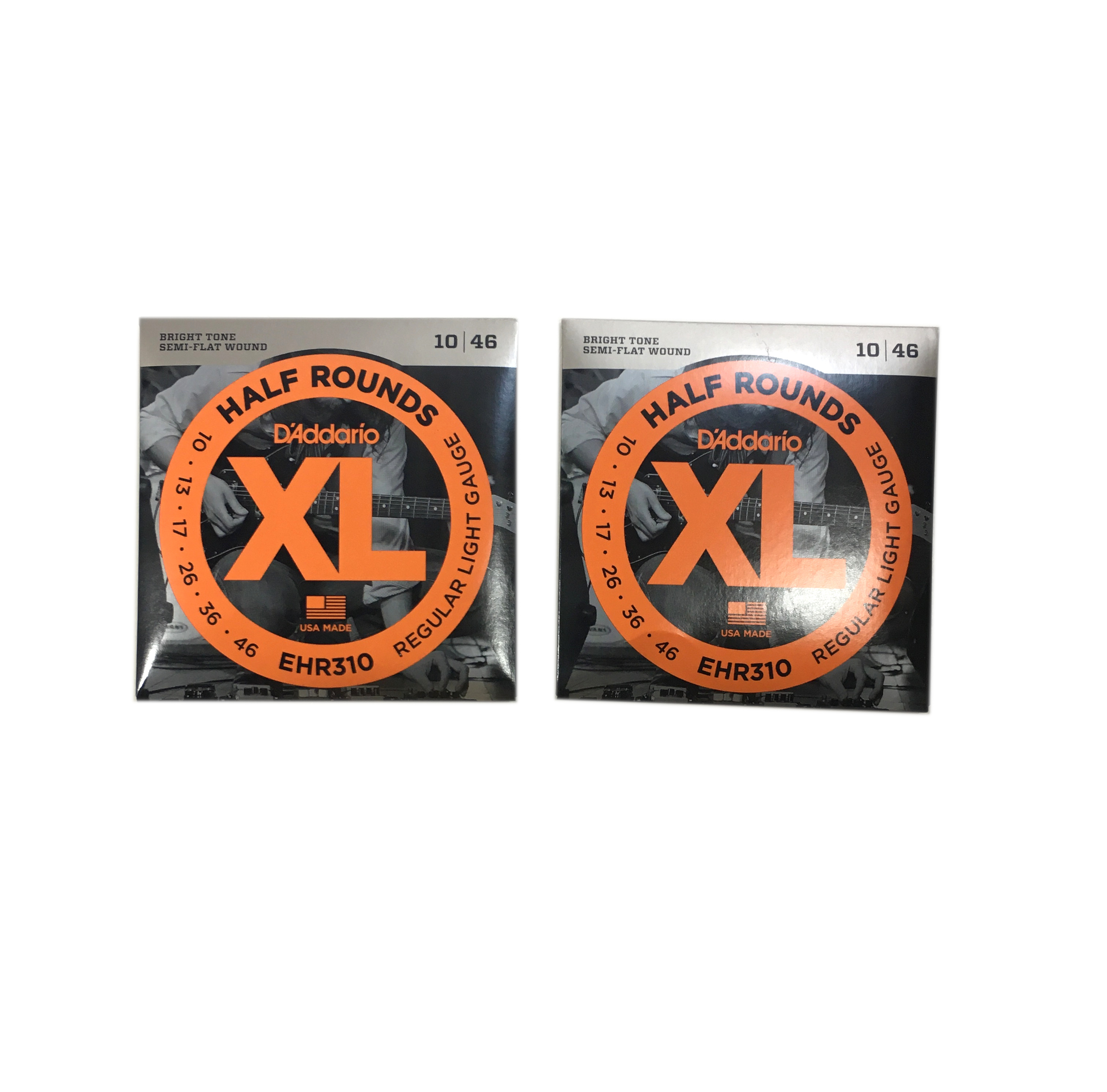 D'Addario Guitar Strings 2-Pack EHR310 Electric Half Round 10-46